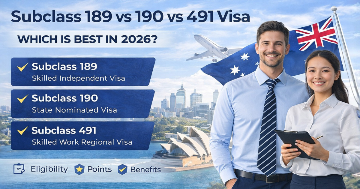 Subclass 189 vs 190 vs 491 Visa: Which is Best in 2026?