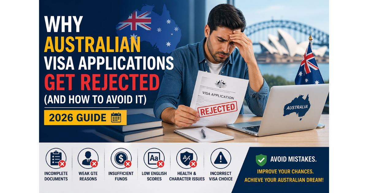 Why Australian Visa Applications Get Rejected (And How to Avoid It) – 2026 Guide