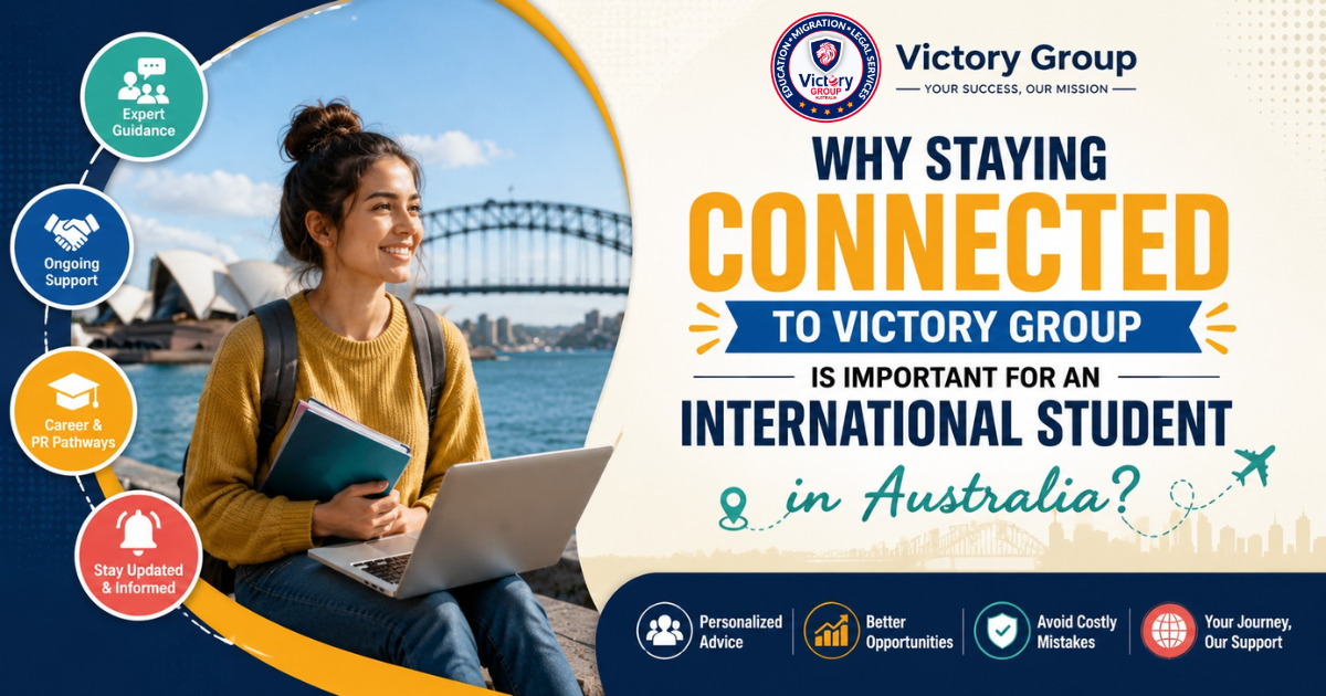 Why Staying Connected to Victory Group is Important for an International Student in Australia?