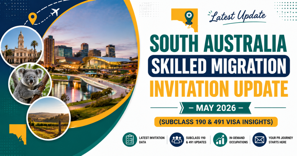 South Australia Skilled Migration Invitation Update – May 2026 (Subclass 190 & 491 Visa Insights)